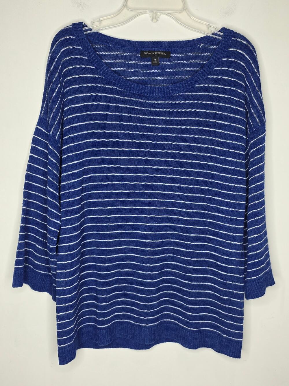 Banana Republic blue white striped tunic sweater - medium